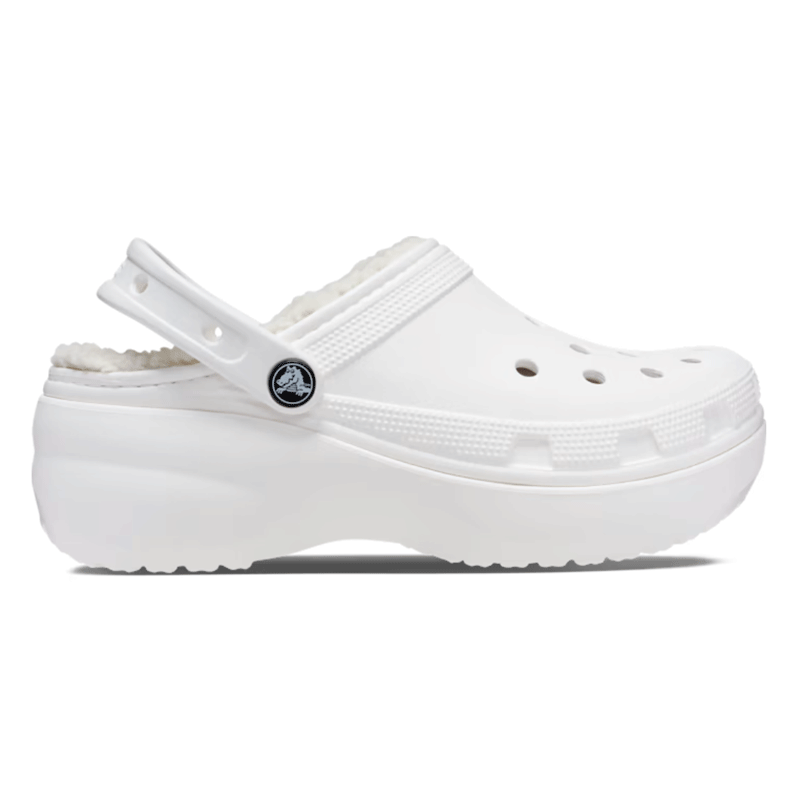 Crocs 加绒厚底洞洞鞋