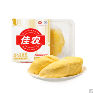 【自营】69元包邮！佳农 泰国冷冻金枕头榴莲肉250g/盒*5件