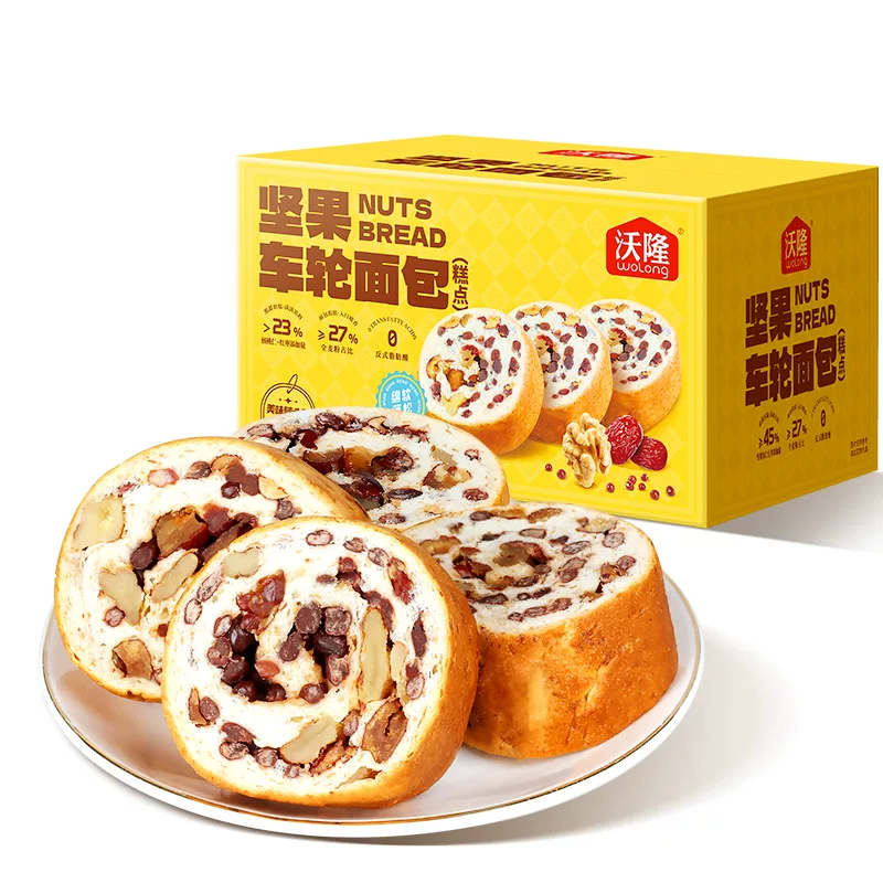 沃隆坚果车轮面包550g