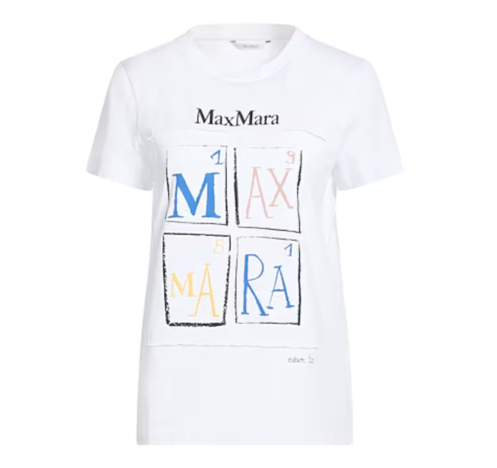 Max Mara涂鸦款白色T恤美国18折优惠