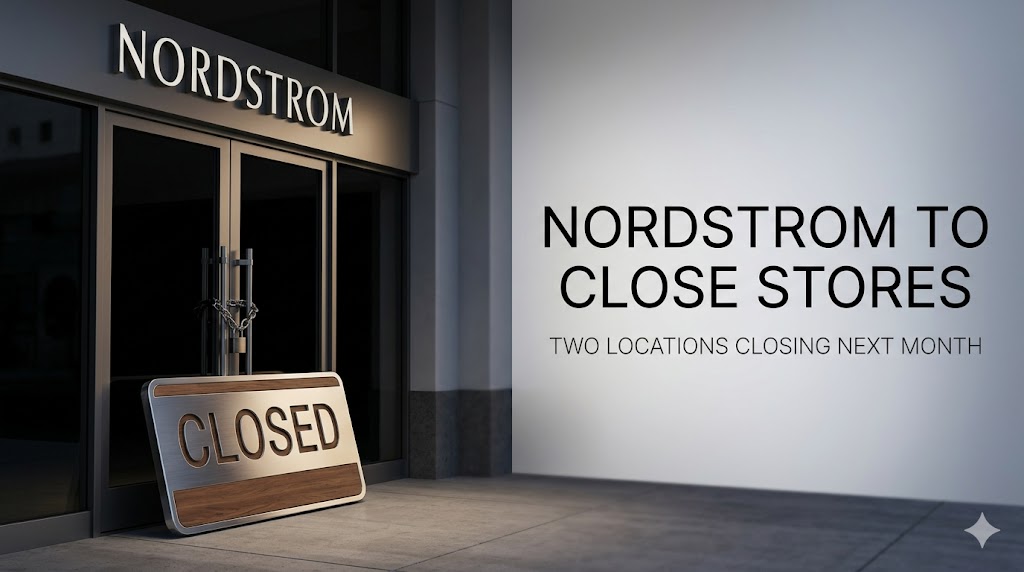 Nordstrom store exterior representing recent retail store closures and industry shifts