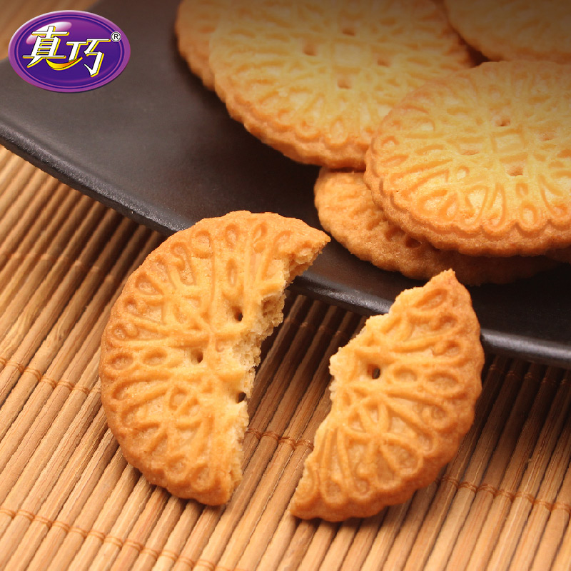 大牌!真巧葱油薄脆饼干800g