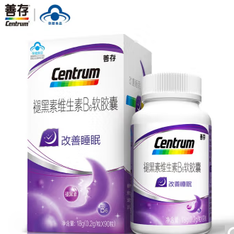 74元包邮！善存  褪黑素维生素B6软胶囊 90粒*2盒