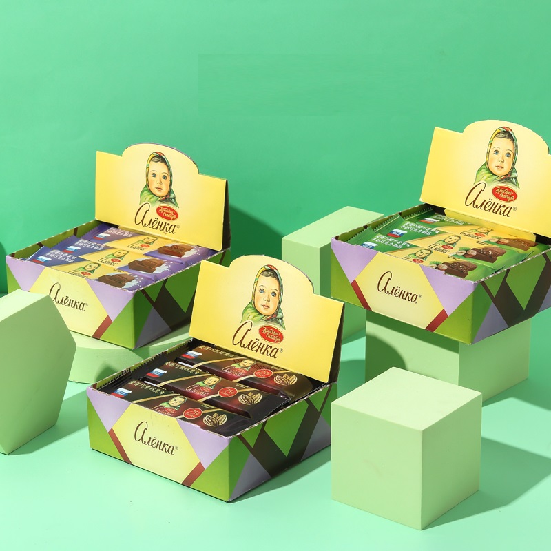 爱莲巧俄罗斯进口榛子夹心巧克力45g*12块