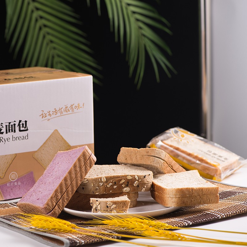 可签到！全麦面包吐司杂粮荞麦无糖500g