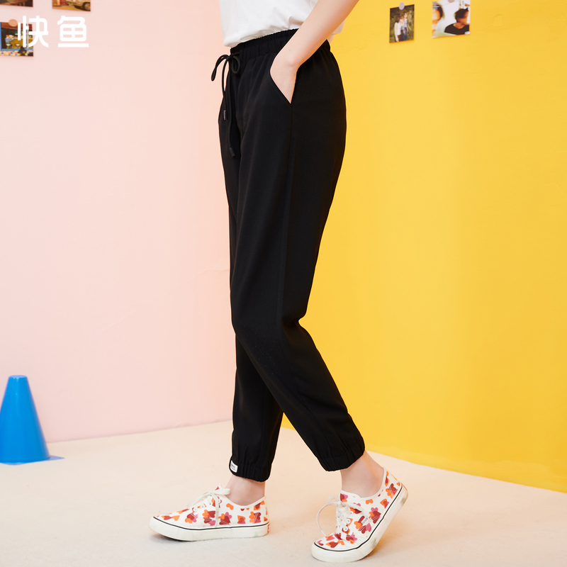快鱼宽松束脚休闲裤女百搭运动裤