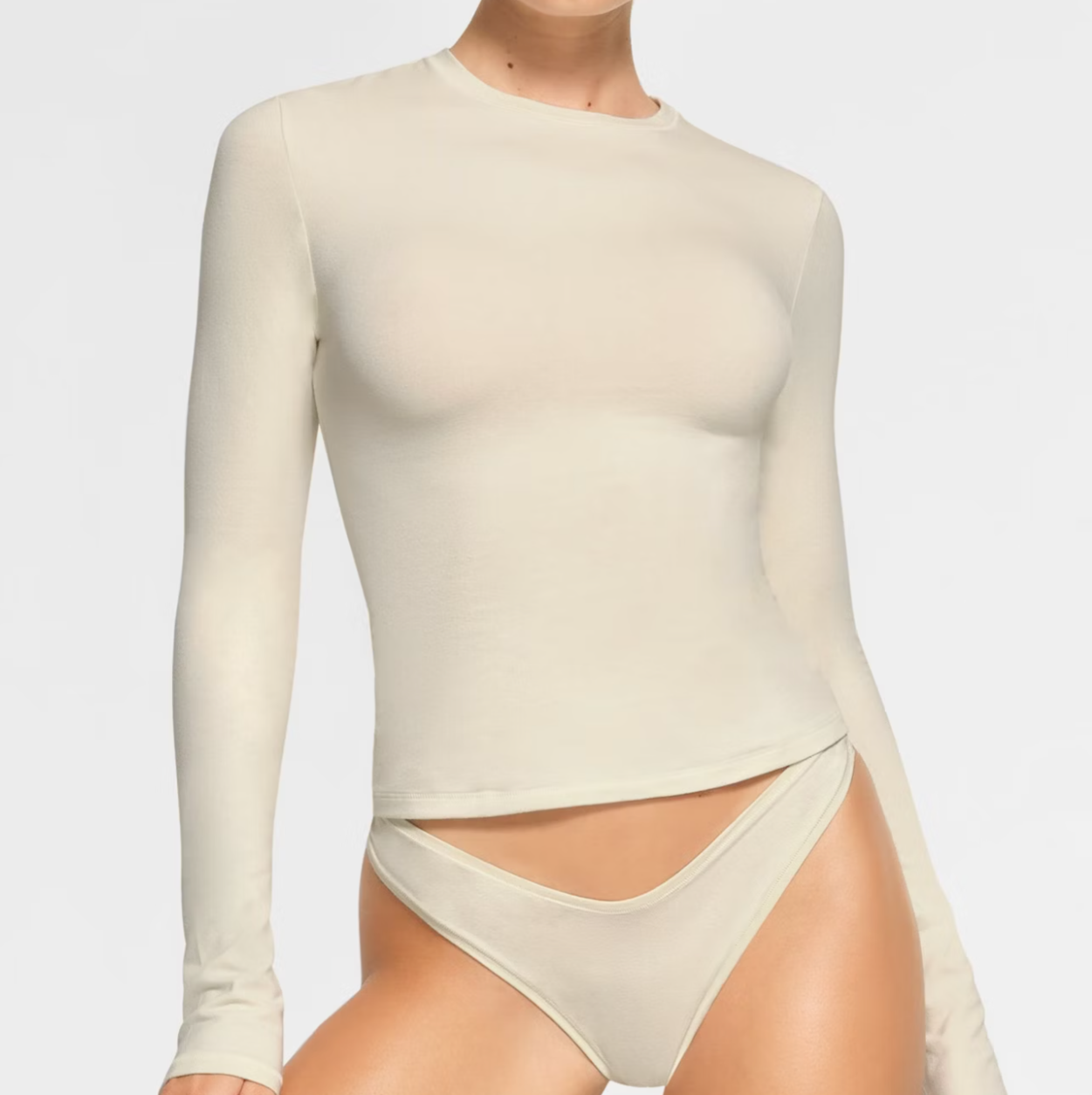 Skims Cotton Jersey长袖T恤优惠