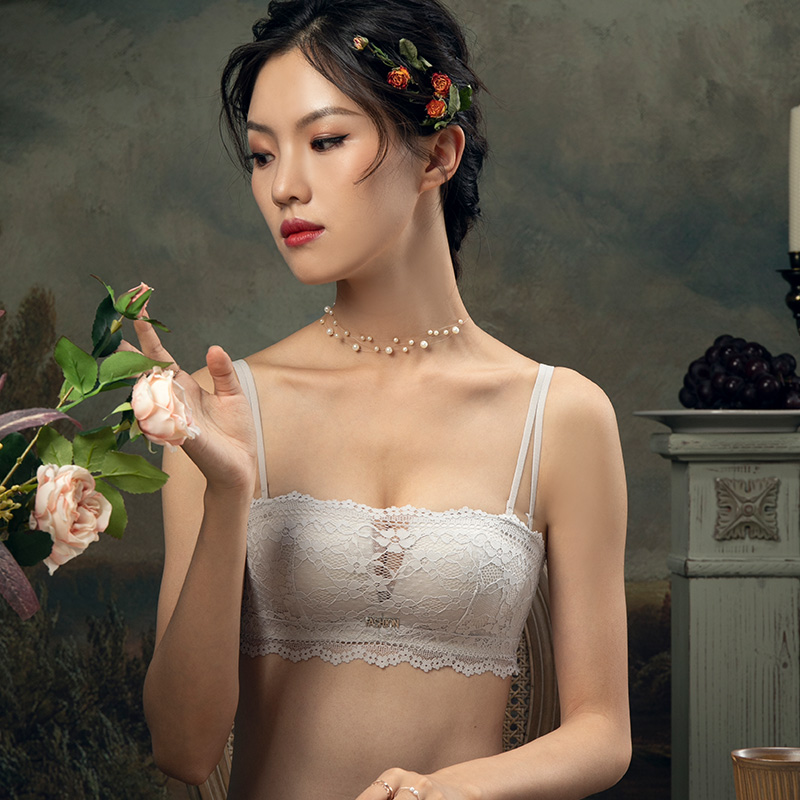 玫瑰柏拉图无肩带抹胸内衣美背