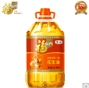 【好价】79.5元包邮！福临门 花生油 6.18L