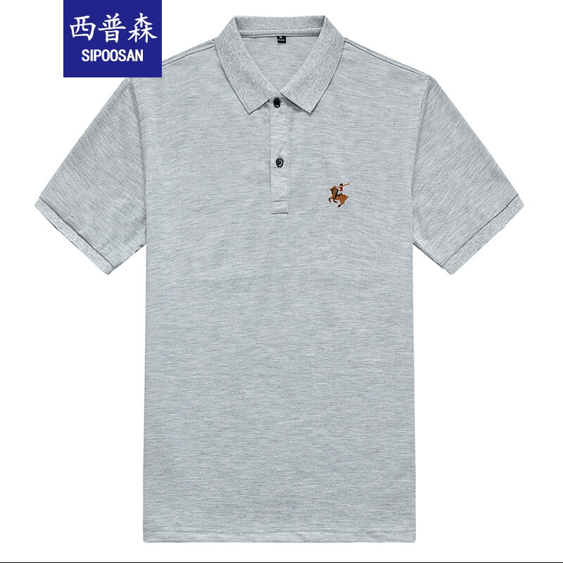 西普森刺绣短袖POLO衫男士