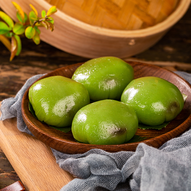 【盛园祥】豆沙艾草青团4枚