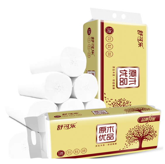2.8元包邮！舒可乐 无芯卷纸 4层*12卷