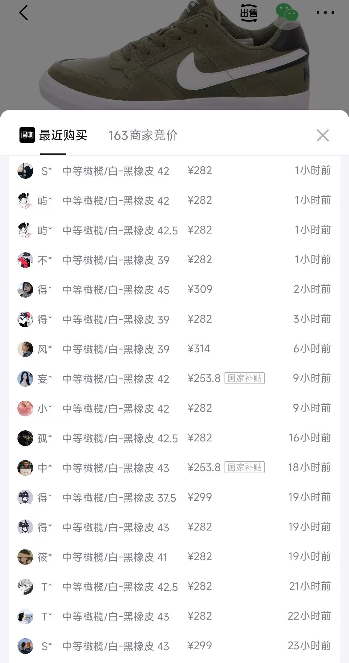 耐克SB Delta 绿色运动鞋，拍3积分券后到手价206元