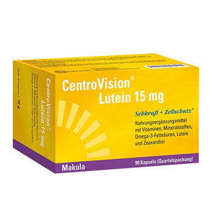 Centrovision Lutein 15mg叶黄素胶囊 90粒 缓解眼睛疲劳预防老年黄斑变性