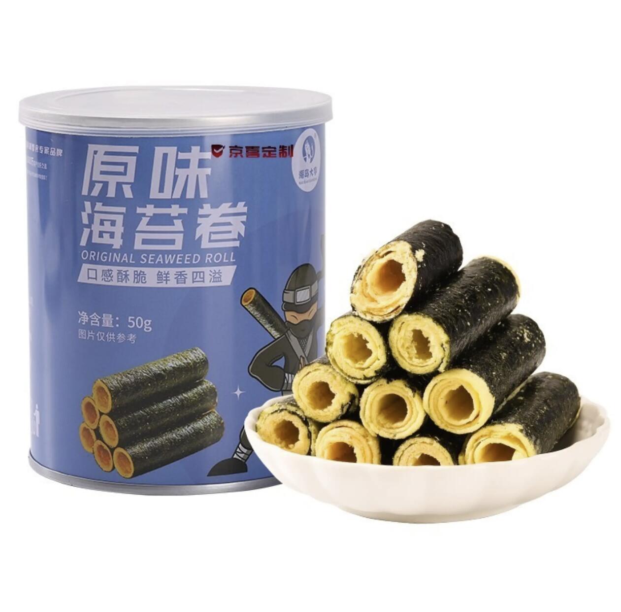 3.9元参团购买，海岛大亨原味海苔卷50g*1罐
