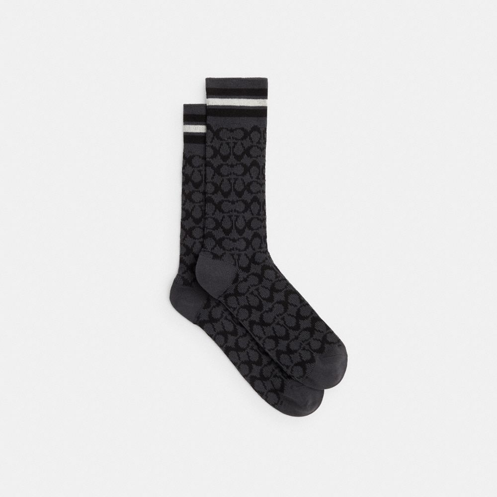 coach signature calf socks CBO15-CHR