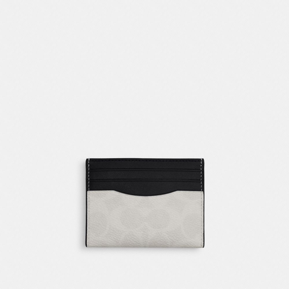 coach slim id card case in signature canvas CW366-MQV