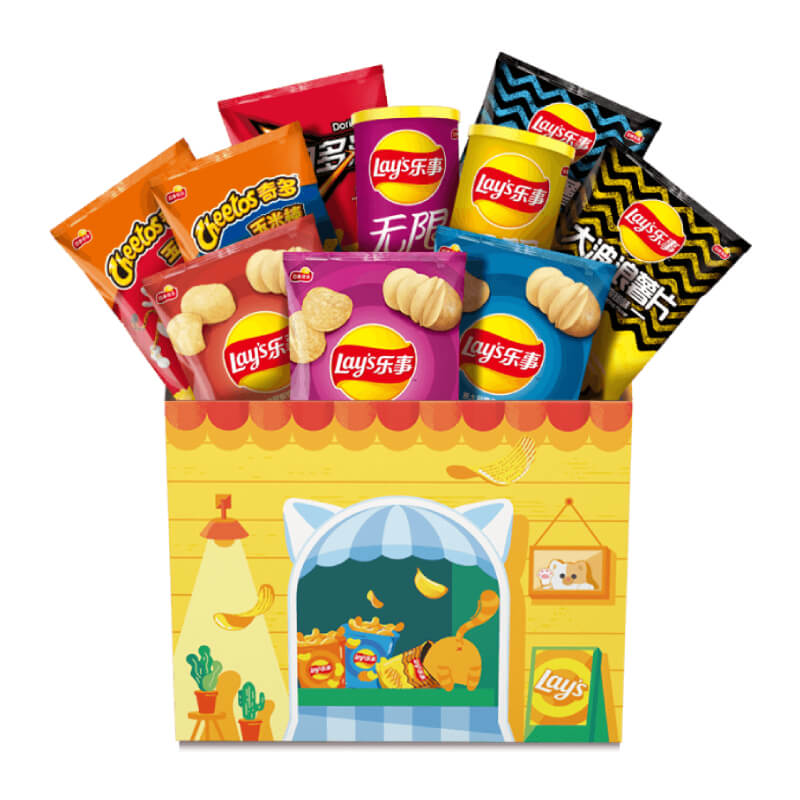 【买返10猫卡】乐事薯片猫窝礼盒1102g*1箱