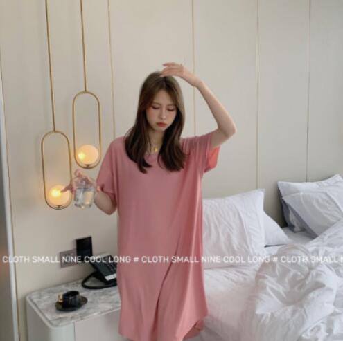 6.45元包邮！趣笙 春秋冰丝清凉纯色居家裙