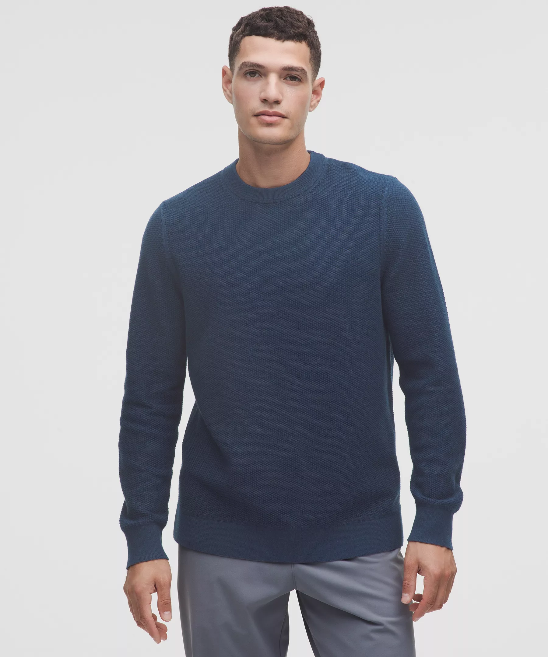 Lululemon Textured Knit 毛衣 Club Blue M