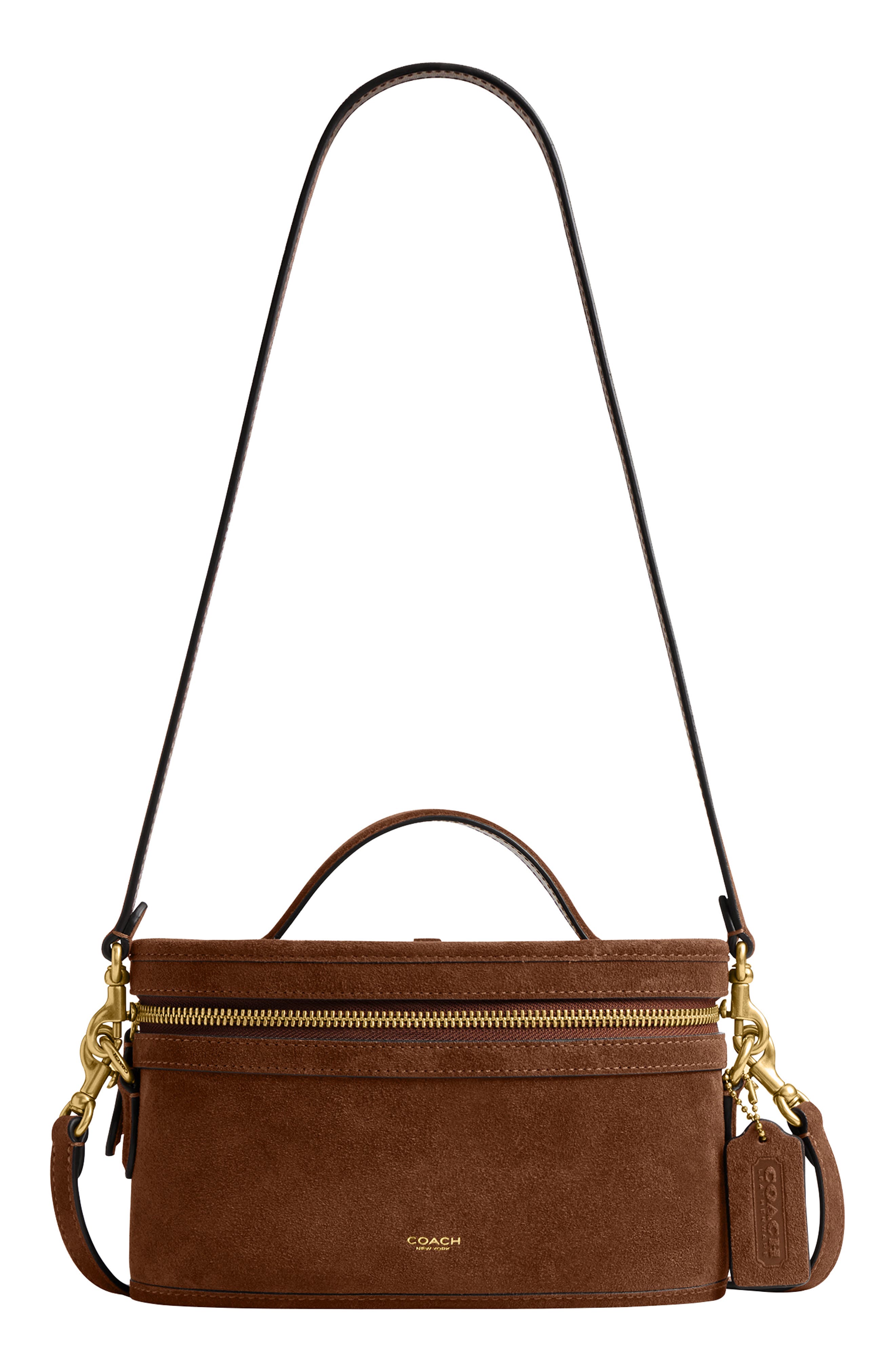 COACH Trail Leather 蔻驰单肩包 Warm Brown
