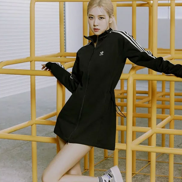 rose同款adidas女士长款外套