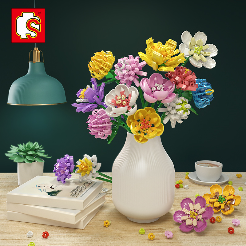 【多款多色可选】森宝积木花1束