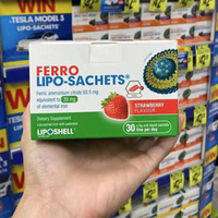 Lipo-Sachets 补铁营养冲剂 5g X 30包 草莓味