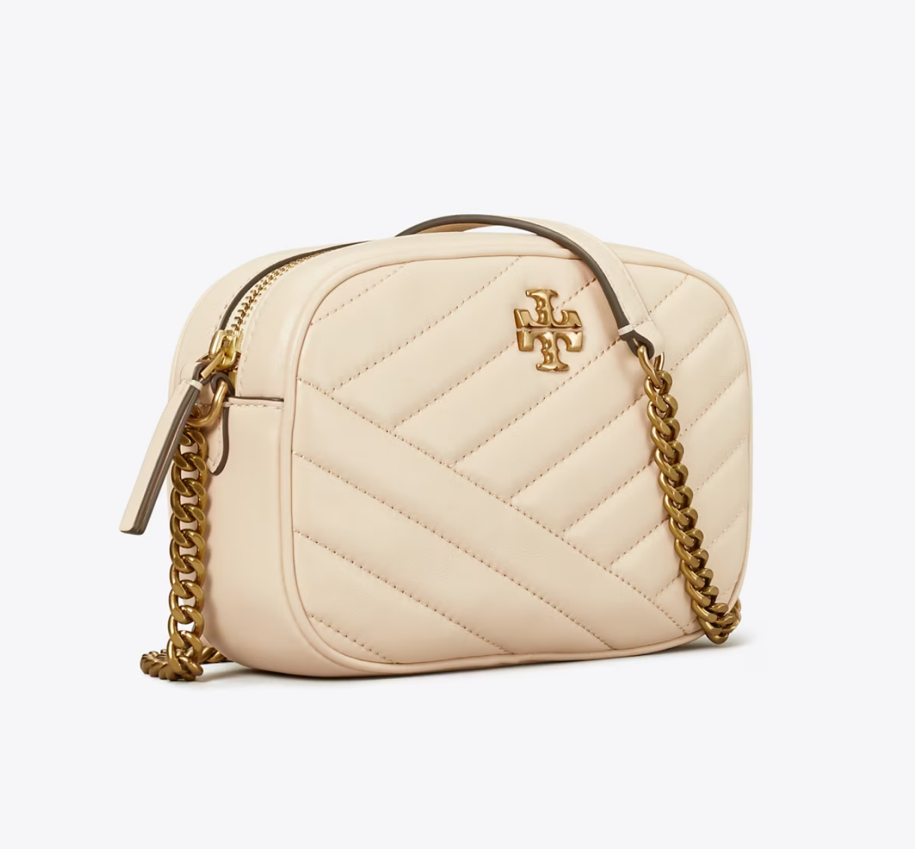 Tory Burch 汤丽柏琦KIRA CHEVRON相机包New Cream