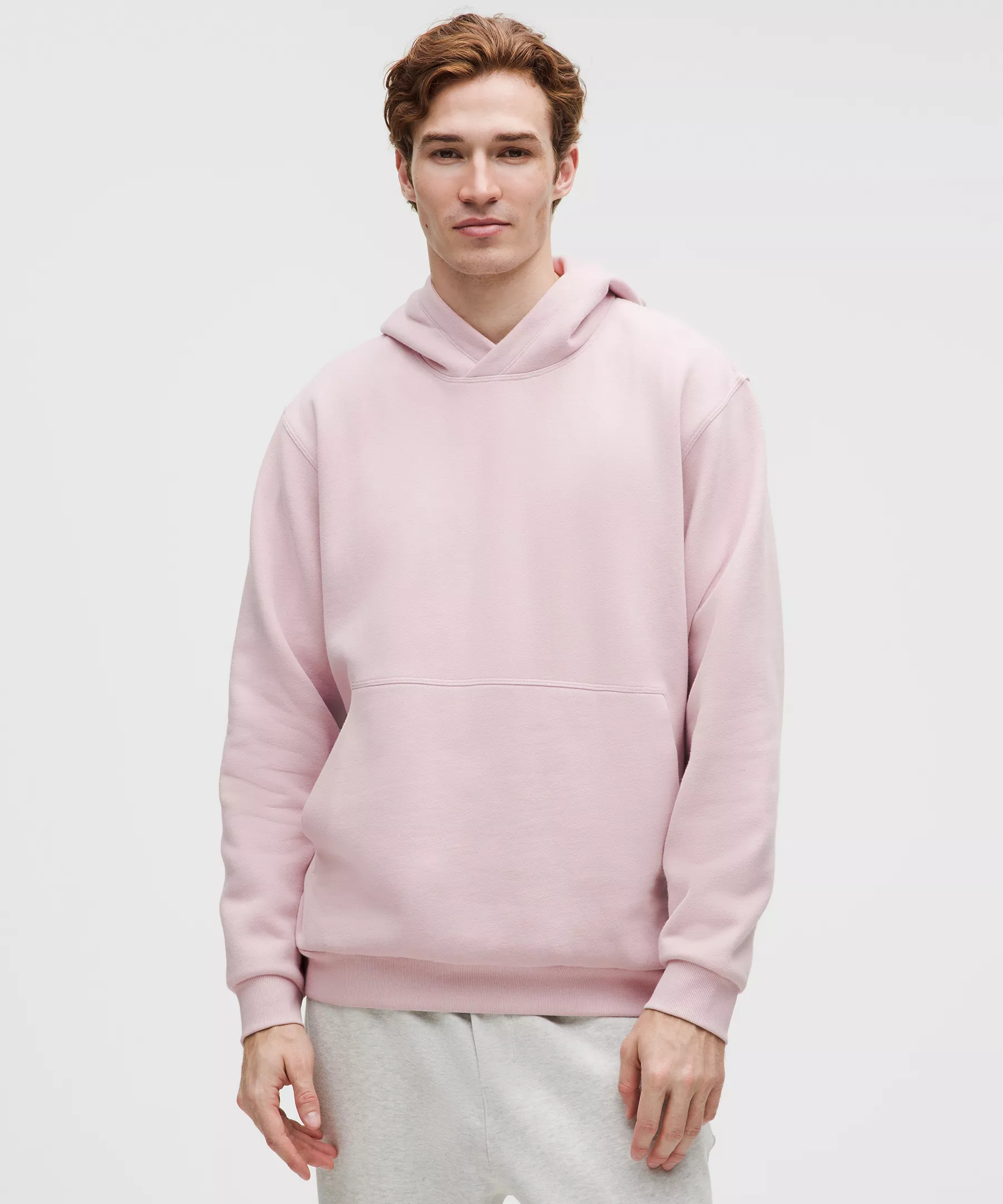Lululemon Steady State Pullover 男士连帽卫衣 Porcelain Pink XS