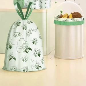 印花抽绳垃圾袋家用客厅手提式塑料袋宿舍拉级袋