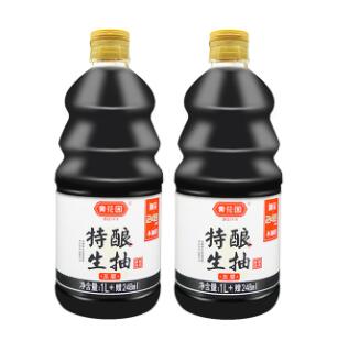 19.8元包邮！黄花园 0添加特酿酱油1.248Lx2桶