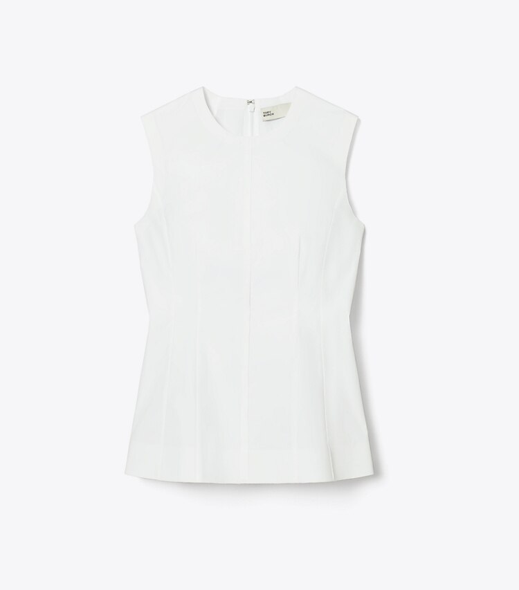 tory burch Sleeveless Cotton Poplin Top