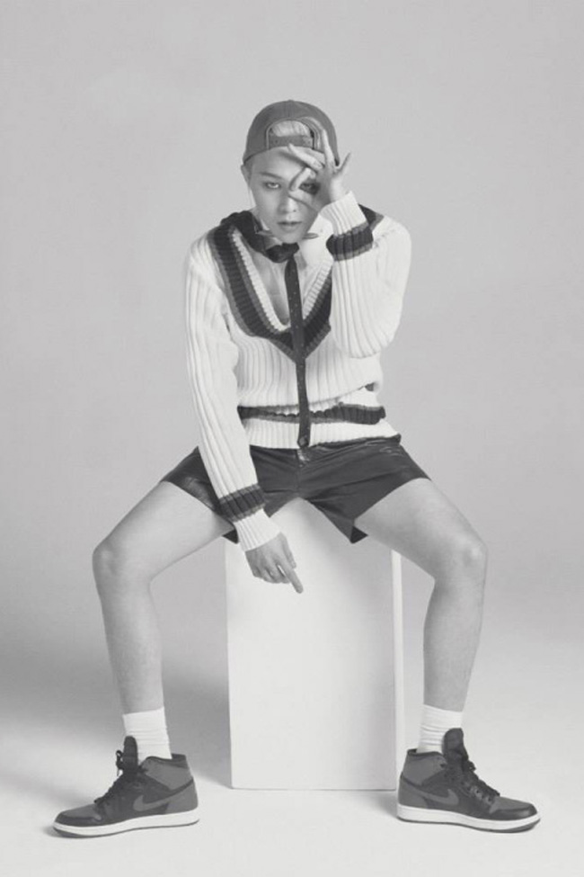 g-dragon 权志龙穿着球鞋登陆时尚杂志封面