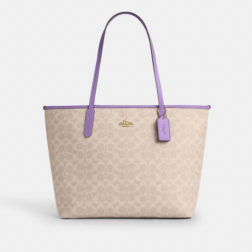 coach city tote bag in signature canvas CV976-IMY1K