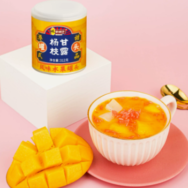 16.9元！林家铺子 芒果杨枝甘露甜品罐头312g*3（凑单包邮）