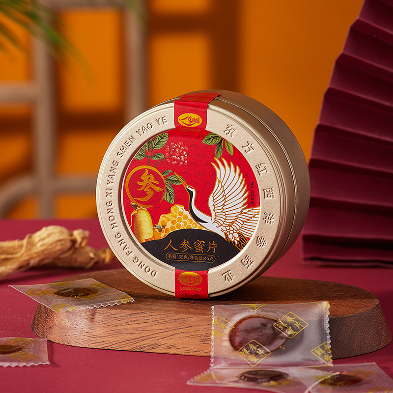 拍2件乐陶陶长白山人参蜜片2盒