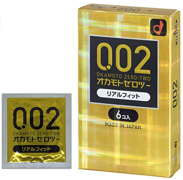 okamoto冈本002避孕套安全套黄金版6只装