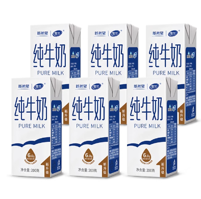 9.9元包邮！新希望雪兰6.0纯牛奶200g*6盒