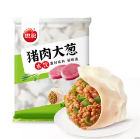 折9.81元/件！思念 猪肉大葱水饺2kg*5件