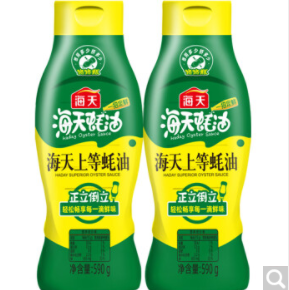8.9元包邮！海天上等蚝油590g*2瓶挤挤装