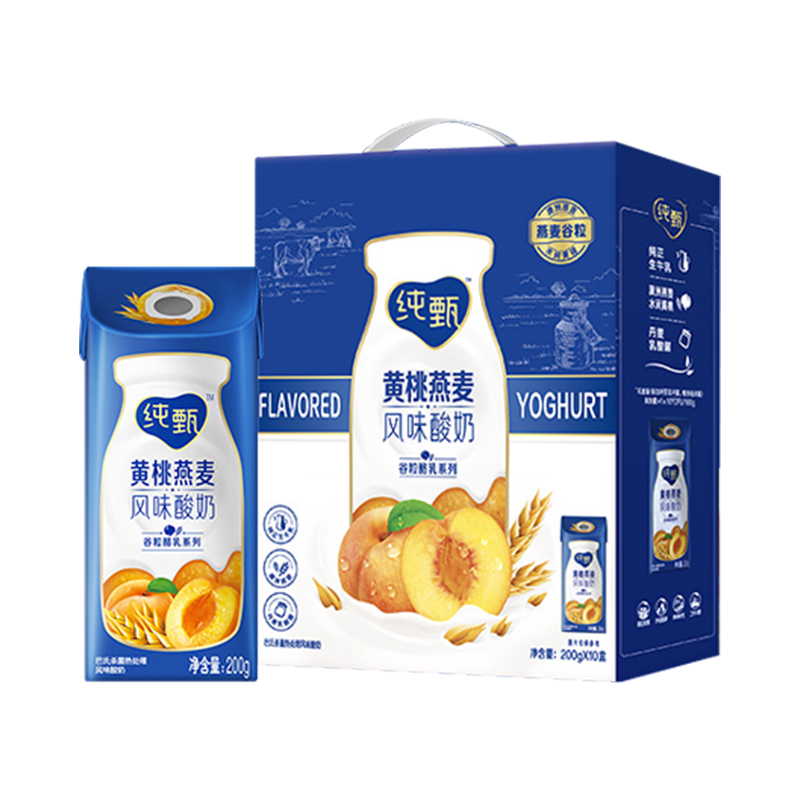 纯甄黄桃燕麦风味酸奶200g×10盒