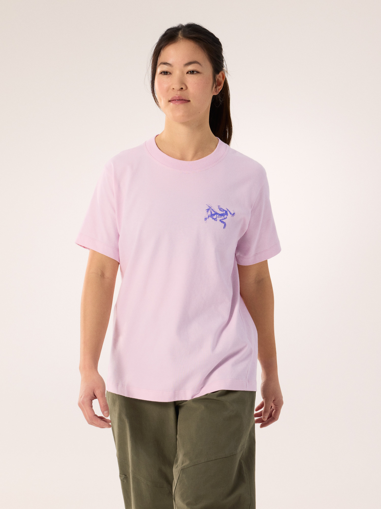Arcteryx Kragg Cotton Bird Tile Crew Shirt SS 始祖鸟女士T恤 Pink Glow / Electra XXL