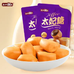 12.9元包邮！盐津铺子 太妃糖500g约75颗