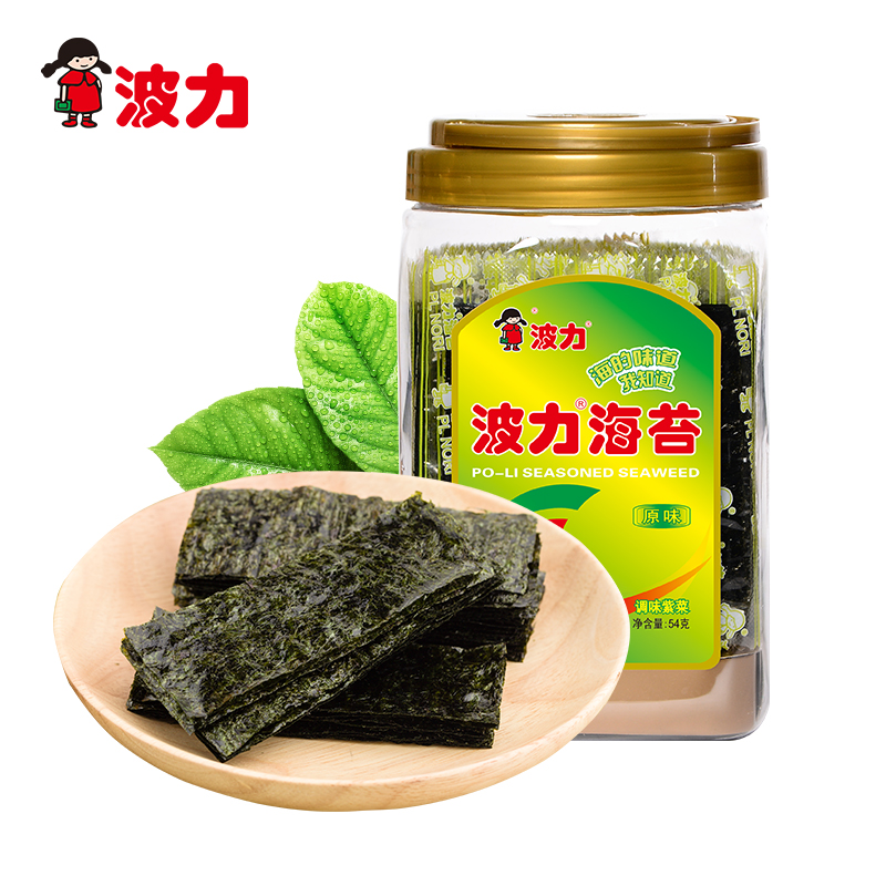 【林依轮推荐】波力海苔原味54g桶装