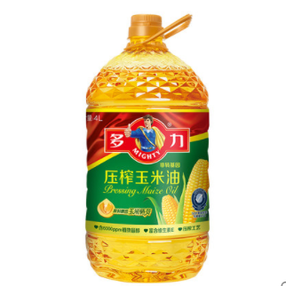 60元！多力非转基因物理压榨玉米油4L（凑单包邮）