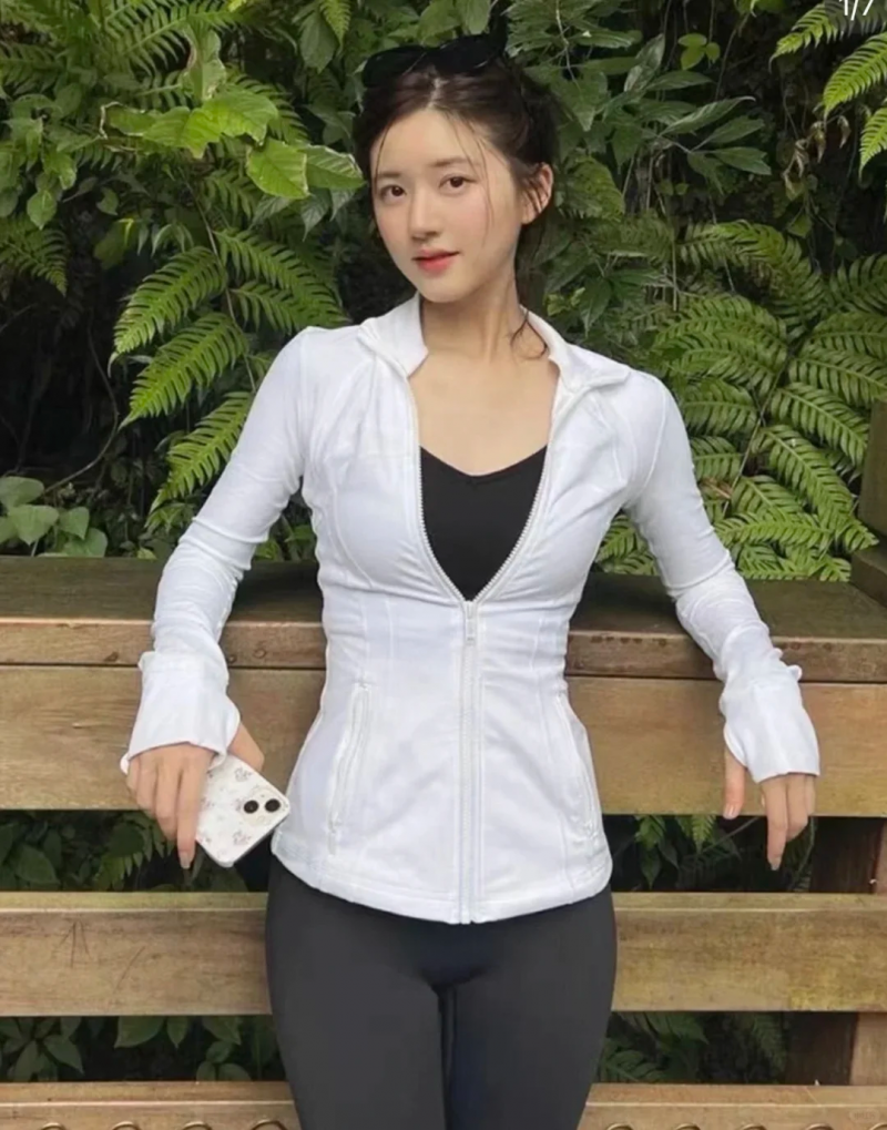lululemon Define Jacket Nulu 王楚然同款白色下折