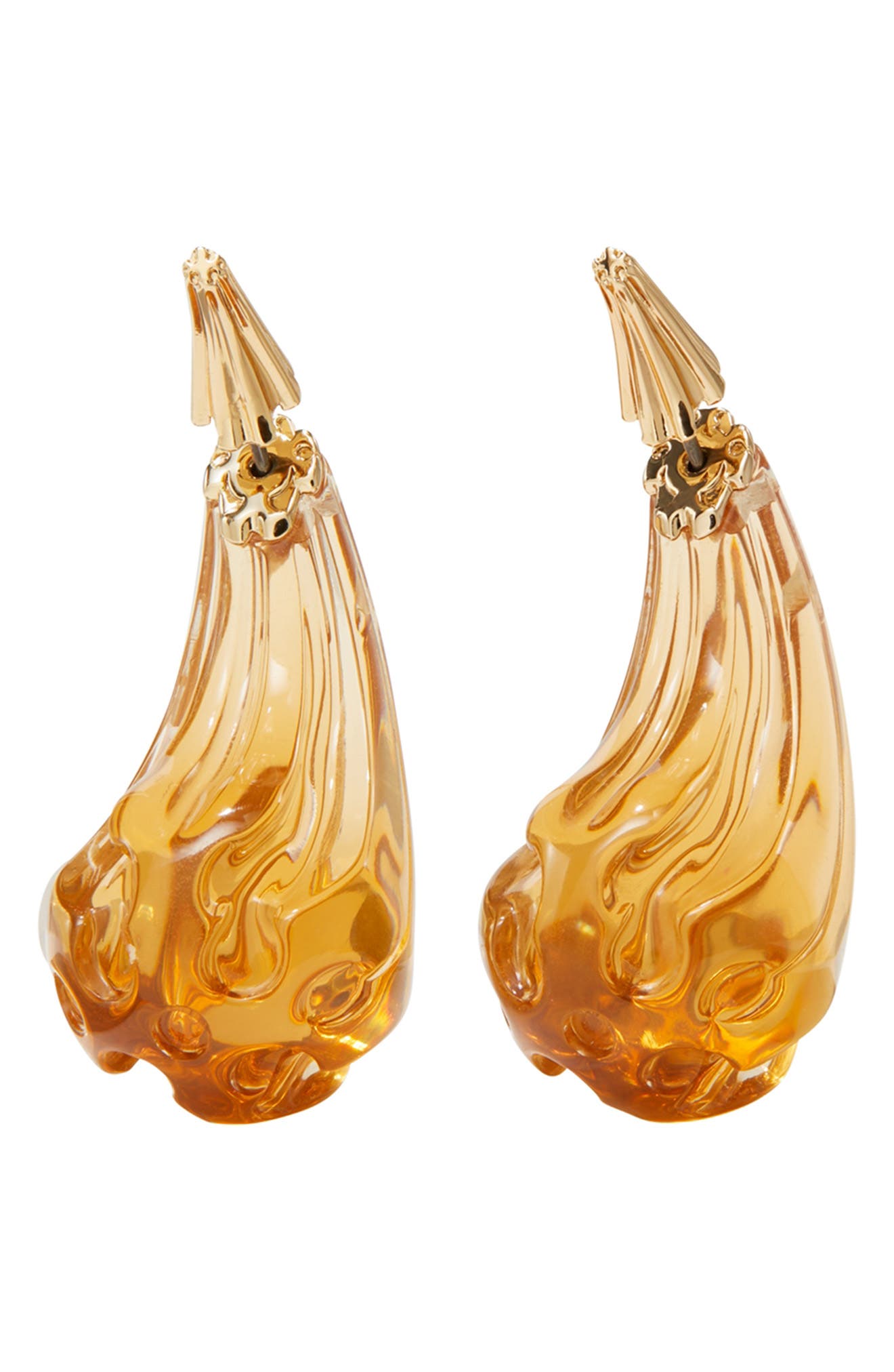 Tory Burch Logo Drop Front/Back Earrings