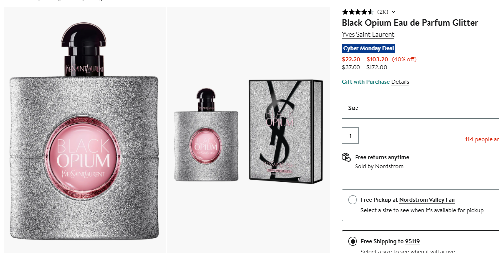 YSL Black Opium Perfume Deal
