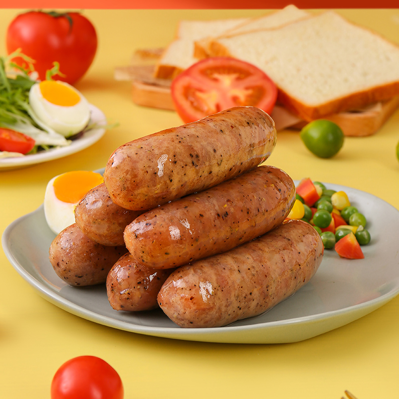 【500g10根】黑胡椒纯肉火山石烤肠